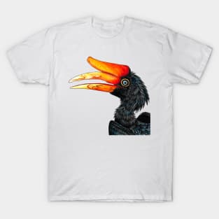 Rhinoceros hornbill bird T-Shirt